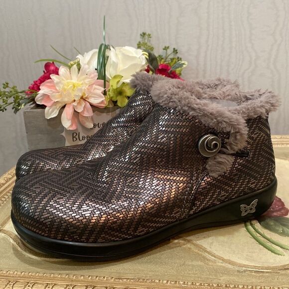 Alegria Women’s Leather Meri Boots Pewter Dazzler Style MER-532 Sz EU 42 - Picture 3 of 16